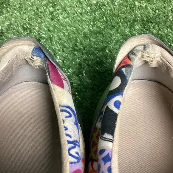 COACH Barrett Poppy Graffiti Sneaker Shoes 11B