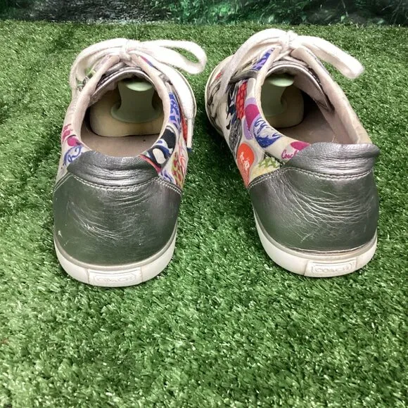 COACH Barrett Poppy Graffiti Sneaker Shoes 11B