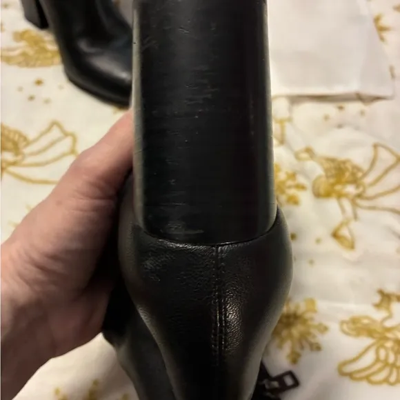 Coach Bond Napa Block Mid Calf Stacked Heels