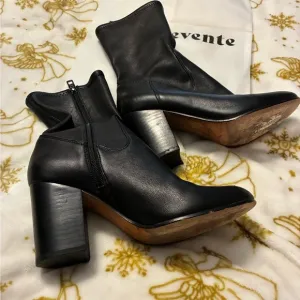 Coach Bond Napa Block Mid Calf Stacked Heels