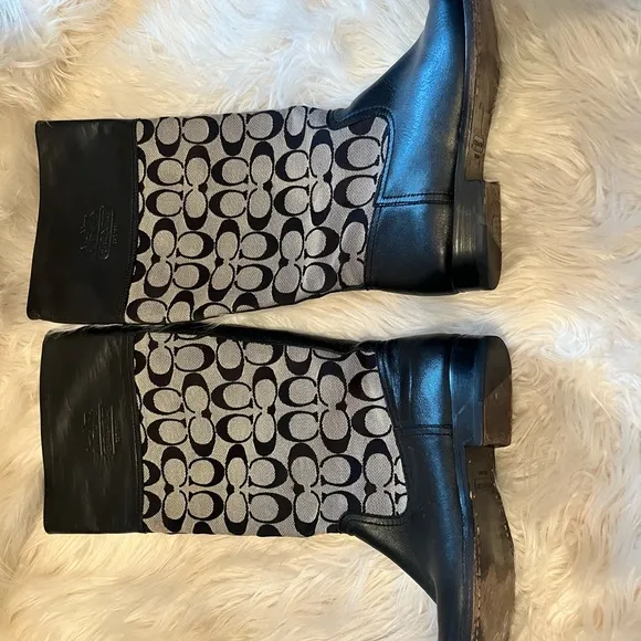 Coach Chrissi Signature Tall Riding Boots 6 1/2b