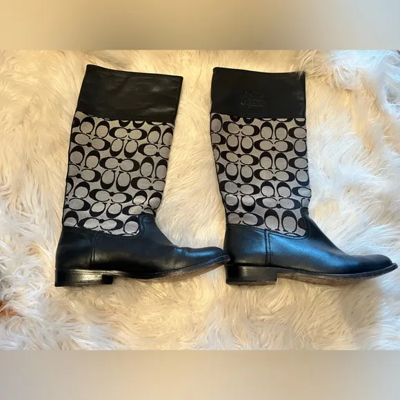 Coach Chrissi Signature Tall Riding Boots 6 1/2b