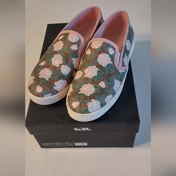 Coach floral slip on