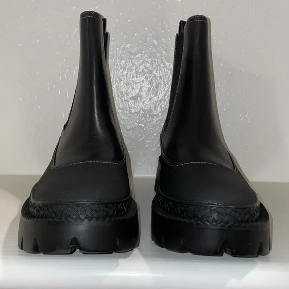 COACH Jayla Leather Black Bootie Size 8B, NWOT