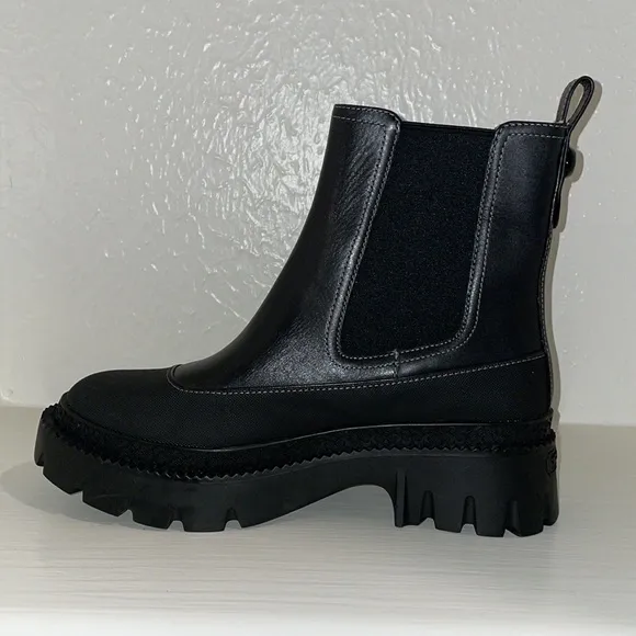 COACH Jayla Leather Black Bootie Size 8B, NWOT