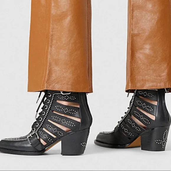 Coach Studded Paisley Western Boots
