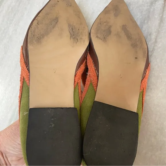 Coast &amp; Koi Leather Suede Pointed toe Hand made South Africa Slip On Shoes 9.5