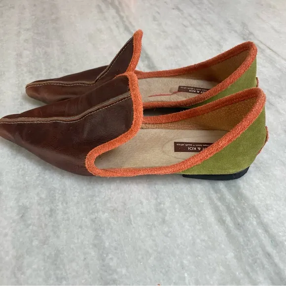 Coast &amp; Koi Leather Suede Pointed toe Hand made South Africa Slip On Shoes 9.5
