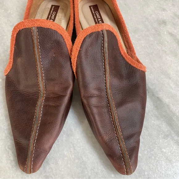 Coast &amp; Koi Leather Suede Pointed toe Hand made South Africa Slip On Shoes 9.5