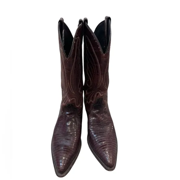 Code West all leather Western Cowboy Boots in brown 8 women’s USA