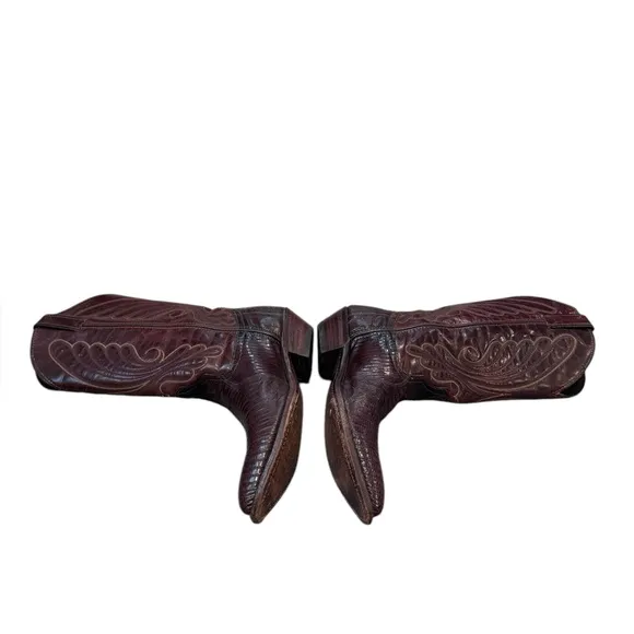 Code West all leather Western Cowboy Boots in brown 8 women’s USA