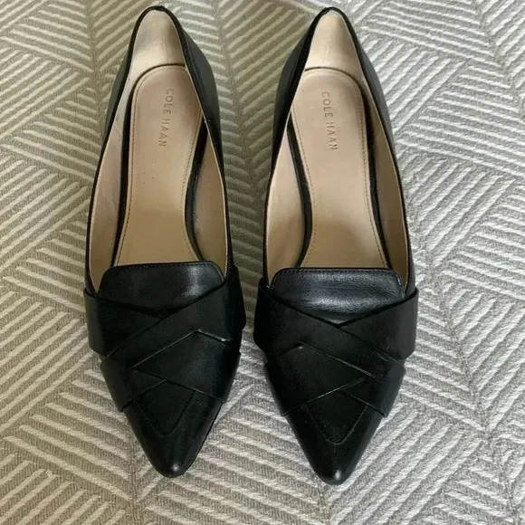 Cole Haan black pointed toe shoes