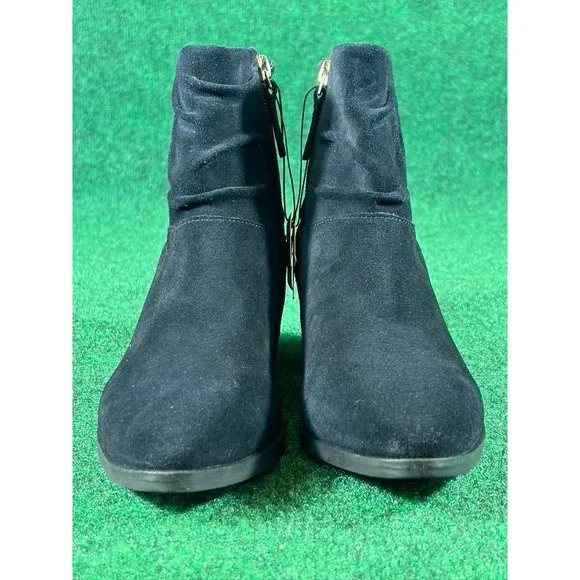 Cole Haan Black Suede Side Zip Ankle Boots Booties Women's‎ Size 6 B