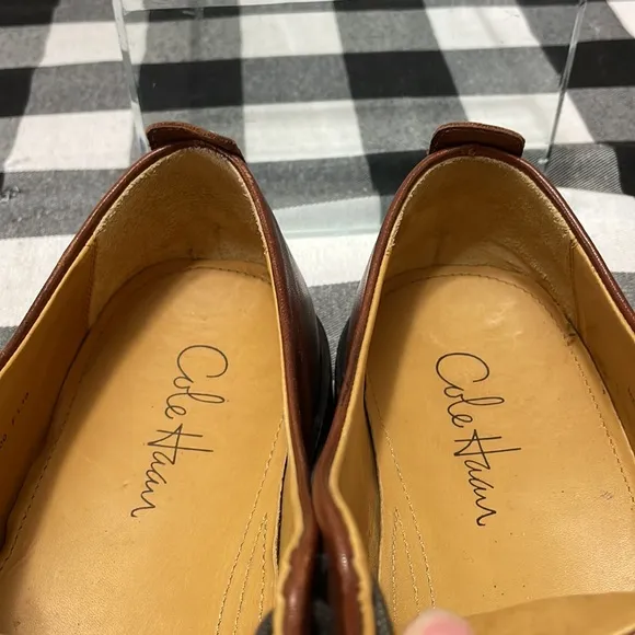 Cole Haan Brown Leather Lace Up Oxfords Dress Shoes Men's Size 11 M Leather Sole