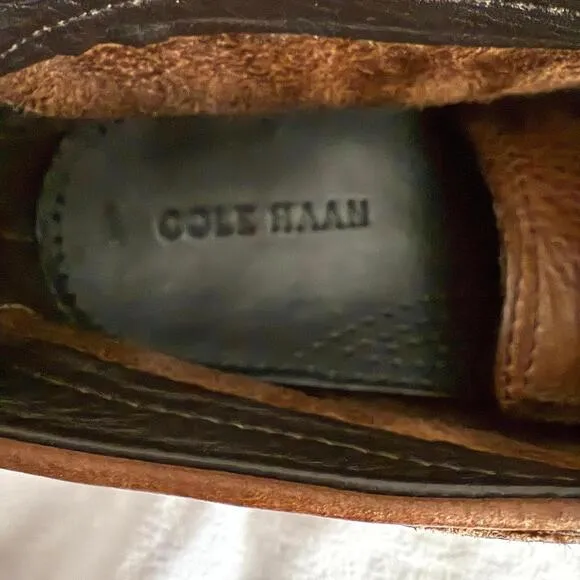 COLE HAAN Charles Brown Leather Mens Comfort Chukka Boots,‎ 10