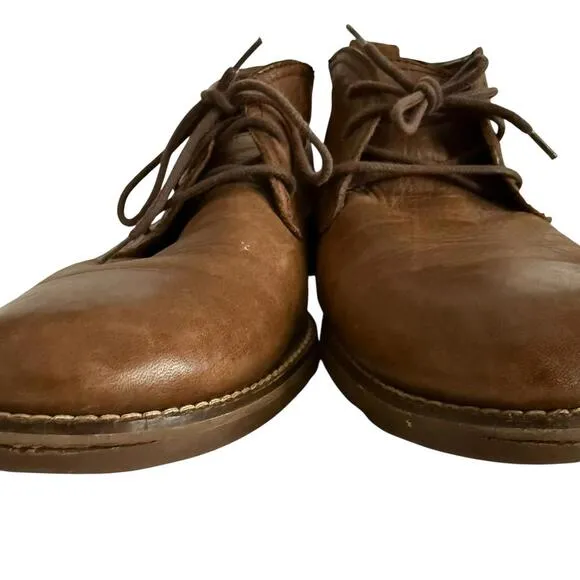 COLE HAAN Charles Brown Leather Mens Comfort Chukka Boots,‎ 10