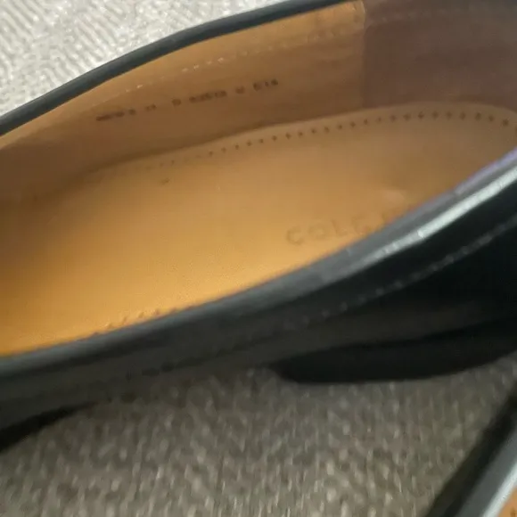 Cole Haan Classic Pinch Buckle Black Leather Loafers, Sz 11