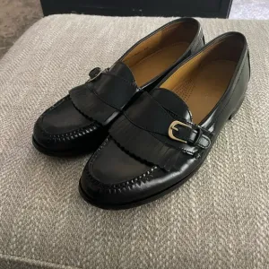 Cole Haan Classic Pinch Buckle Black Leather Loafers, Sz 11