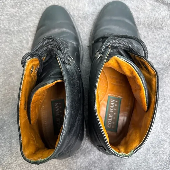 Cole Haan Country Boots Mens 9M Black Leather Chukka Ankle Boots Brazil 6290