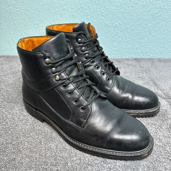 Cole Haan Country Boots Mens 9M Black Leather Chukka Ankle Boots Brazil 6290