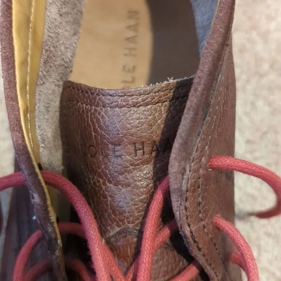 Cole Haan Curtis Light Brown Leather Lace Up Chukka Boots Men's Size 9.5 M