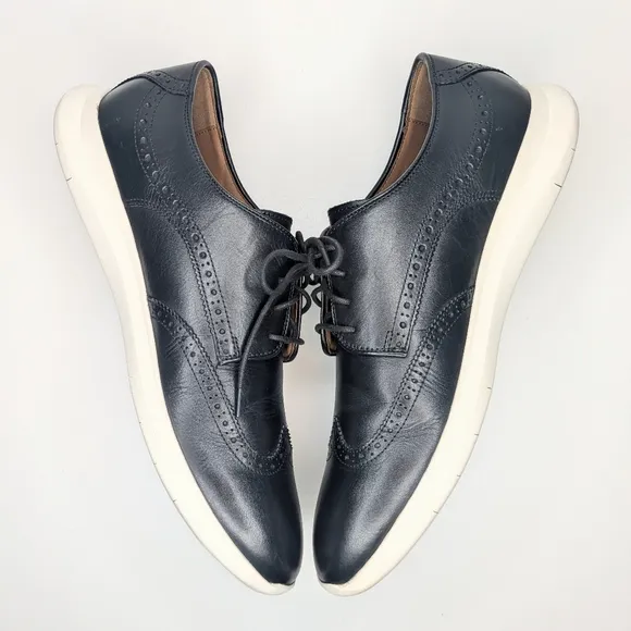 Cole Haan Grand  Wingtip Shoes Oxford Black Eva Sole Size 11