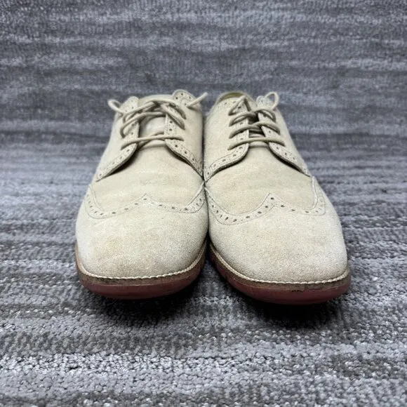 Cole Haan Grandsprint Mens Size 10.5 C12468 Brown Suede Wingtip Oxford Shoes