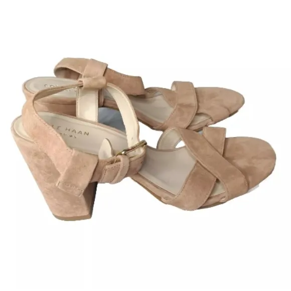 Cole Haan Kadi Sandals Size 6.5 B  Womens Shoes Peach Ankle Strap Retail $150
