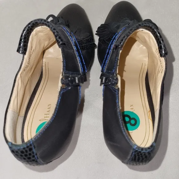 Cole Haan Kiltie Tassle Ankle Boots Size 8B