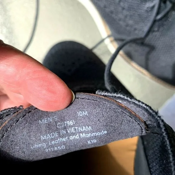 Cole Haan leather/perforated mesh gray shoes 10M