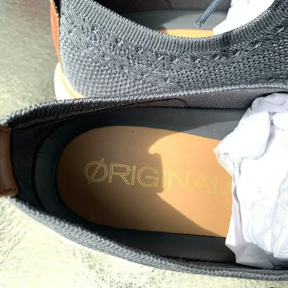 Cole Haan leather/perforated mesh gray shoes 10M
