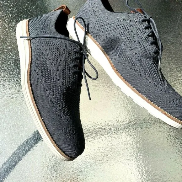 Cole Haan leather/perforated mesh gray shoes 10M