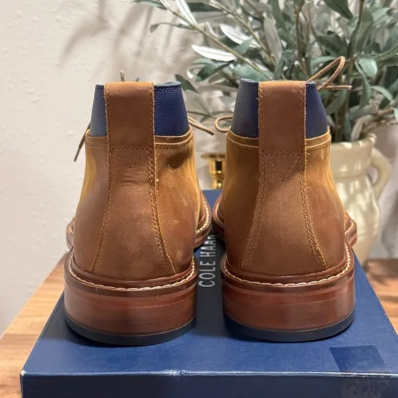 Cole Haan Men's 9M Copper Colton Chukka Leather Boots Casual Comfort C11771 NWB