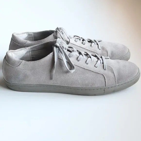 Cole Haan Men's Grey Suede Leather Lace-up Sneakers Tennis Shoes Size 11