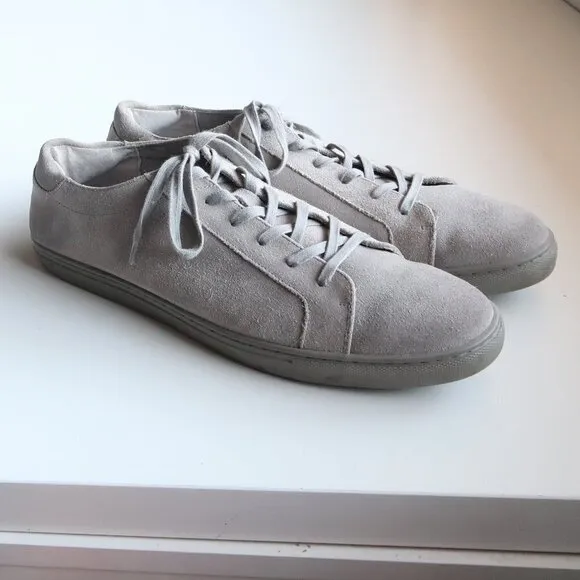 Cole Haan Men's Grey Suede Leather Lace-up Sneakers Tennis Shoes Size 11