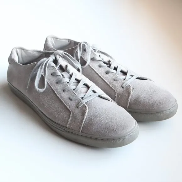 Cole Haan Men's Grey Suede Leather Lace-up Sneakers Tennis Shoes Size 11