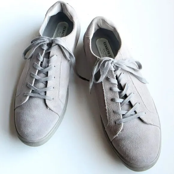 Cole Haan Men's Grey Suede Leather Lace-up Sneakers Tennis Shoes Size 11