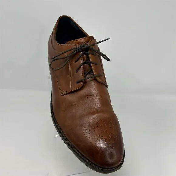 Cole Haan Men's Lace-Up Oxford Dress Shoes Brown Leather Size 14 Classic Event
