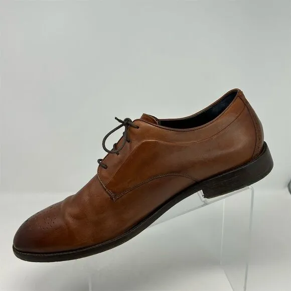 Cole Haan Men's Lace-Up Oxford Dress Shoes Brown Leather Size 14 Classic Event
