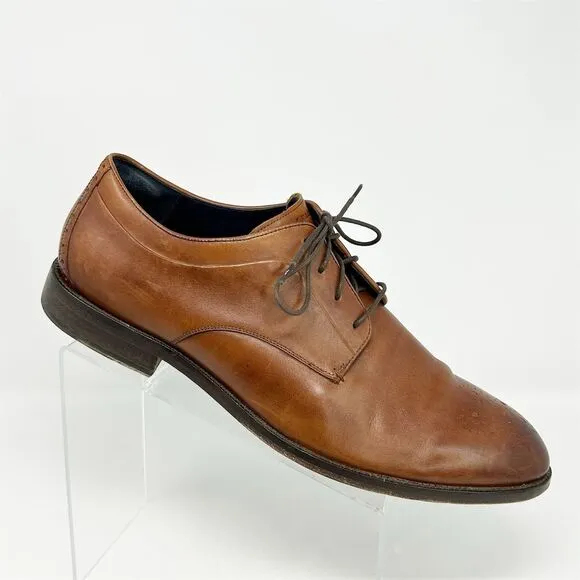 Cole Haan Men's Lace-Up Oxford Dress Shoes Brown Leather Size 14 Classic Event