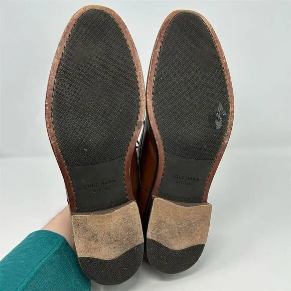 Cole Haan Men's Lace-Up Oxford Dress Shoes Brown Leather Size 14 Classic Event
