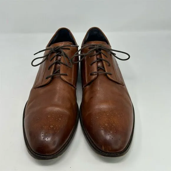 Cole Haan Men's Lace-Up Oxford Dress Shoes Brown Leather Size 14 Classic Event