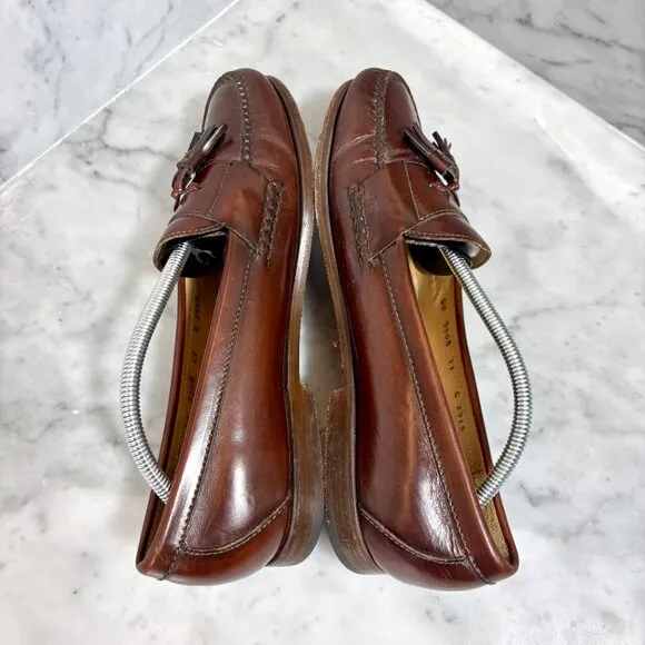 Cole Haan Men's Pinch Tassel Brown Leather Loafers Slip-On Dress Shoes Size 11