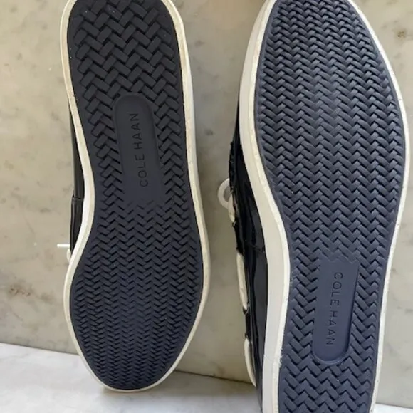 COLE HAAN Navy Patent Nantucket Camp Moc Boat Shoe 10B NWOT