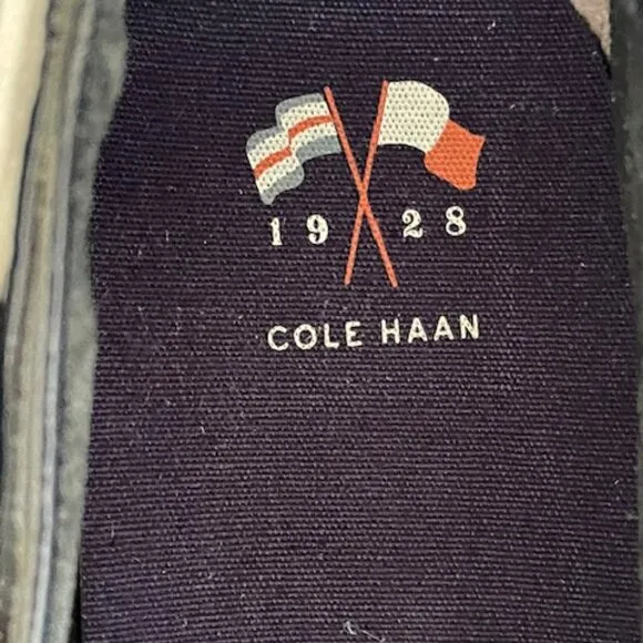 COLE HAAN Navy Patent Nantucket Camp Moc Boat Shoe 10B NWOT