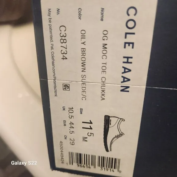 Cole Haan Original Grand Moc Toe Chukka Boots In Oily Brown. NIB. Size 11.5