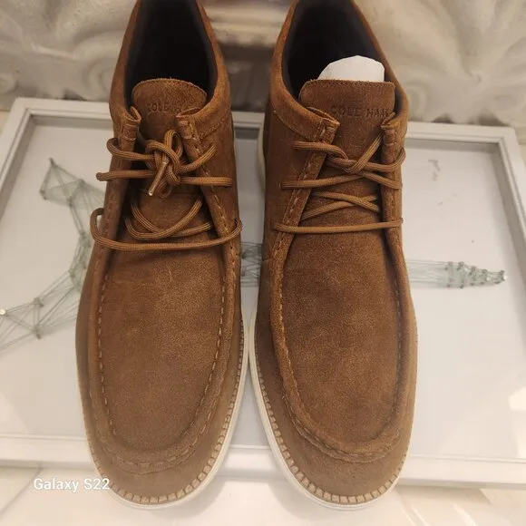 Cole Haan Original Grand Moc Toe Chukka Boots In Oily Brown. NIB. Size 11.5