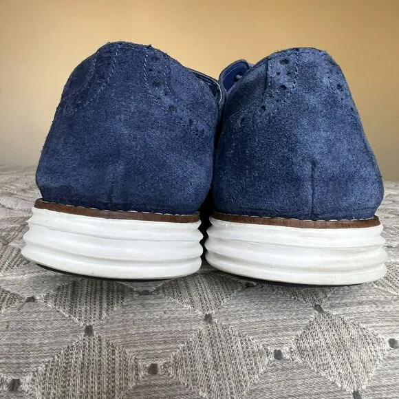Cole Haan Original Grand ØS Navy Blue Suede Oxford Shoes Women 11 B K15-G W03411