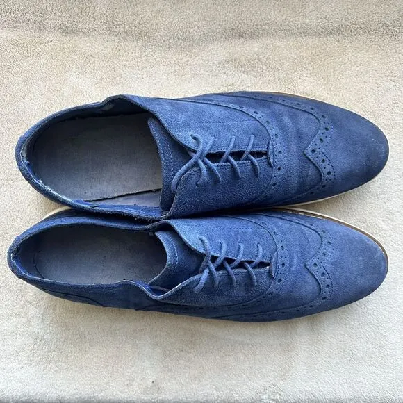 Cole Haan Original Grand ØS Navy Blue Suede Oxford Shoes Women 11 B K15-G W03411
