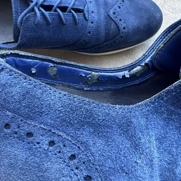 Cole Haan Original Grand ØS Navy Blue Suede Oxford Shoes Women 11 B K15-G W03411